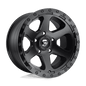 Fuel D589 17x9 5x127 -12 MATTE BLACK GLOSS BLACK LIP