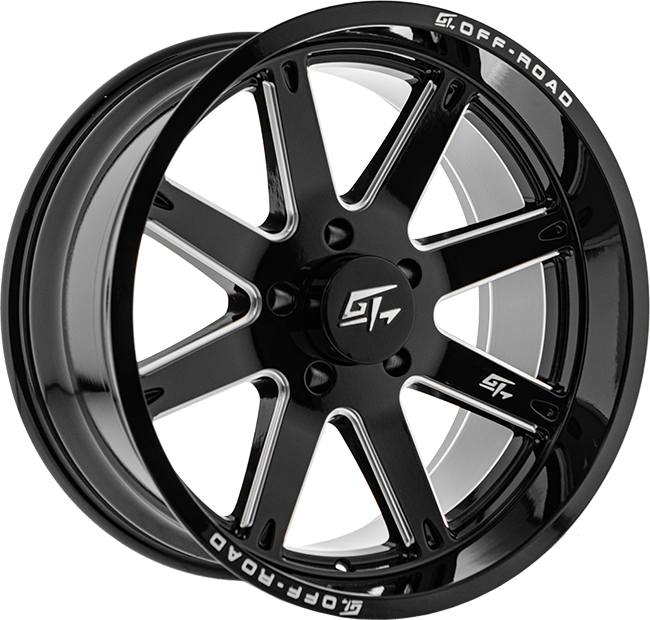 GT OFFROAD INVASION 24.0x12.0 6x135 Gloss Black Milled