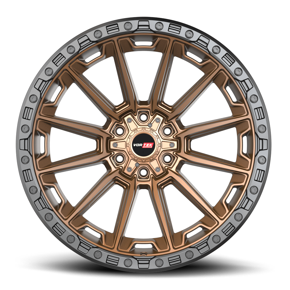VORTEK VRT-601 18.0x9.0 6x135/6x139.7 Matte Bronze With Black Bead Ring