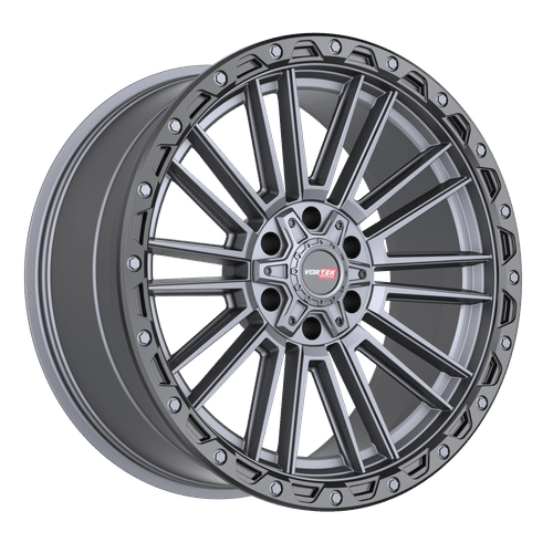 VORTEK VRT-604 18.0x9.0 6x135/6x139.7 Matte Titanium Black Bead Ring