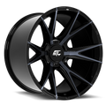 Fusion 20x10 6x135 / 6x139.7 -18 Gloss Black Titanium Face