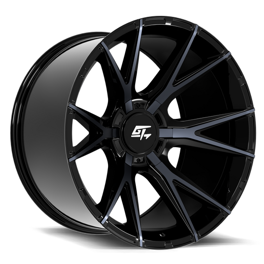 GT OFFROAD FUSION 20.0x9.0 8x165.1/8x180 Gloss Black Titanium Face