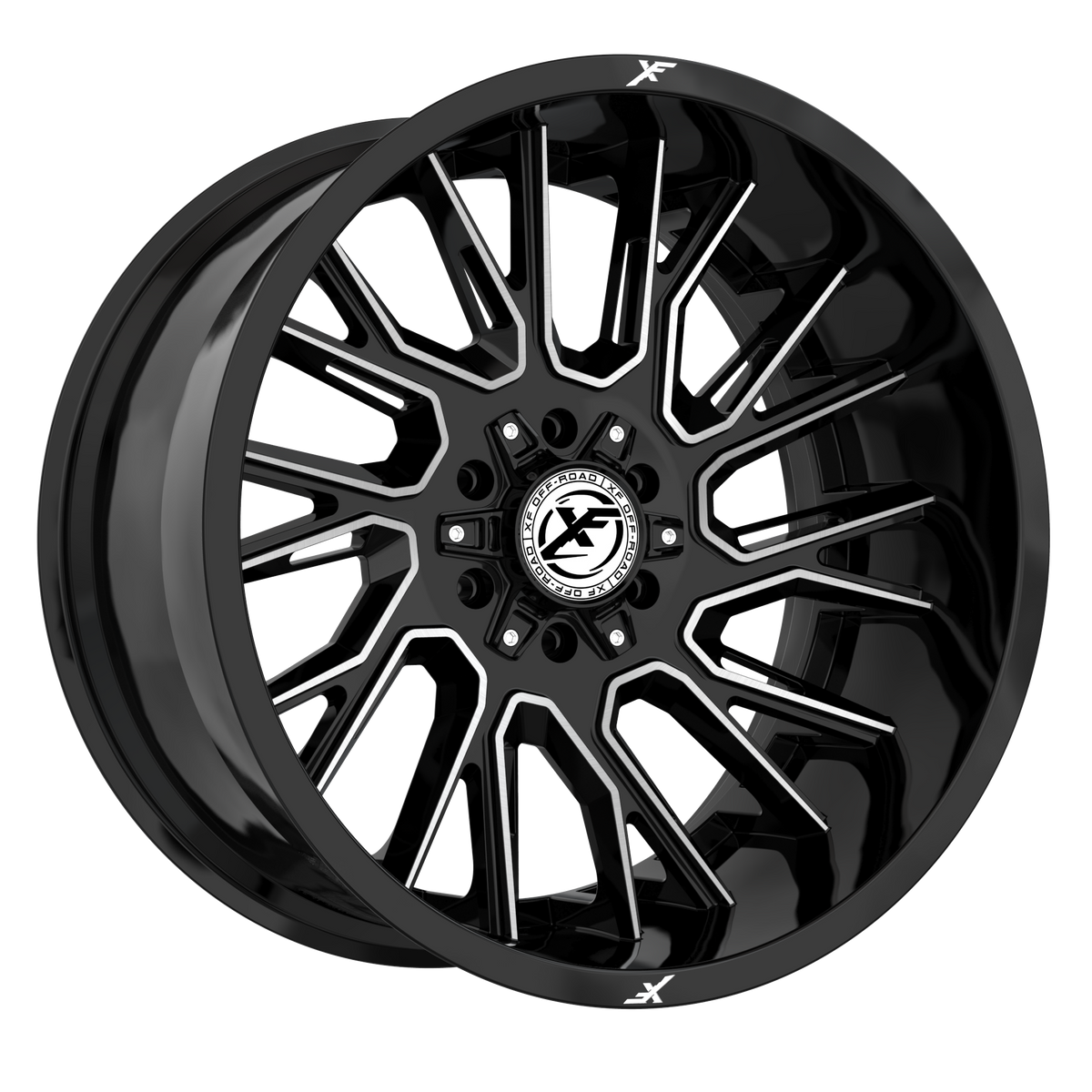 XF OFFROAD XF-230 22.0x10.0 8x165.1/8x170 Gloss Black Machined