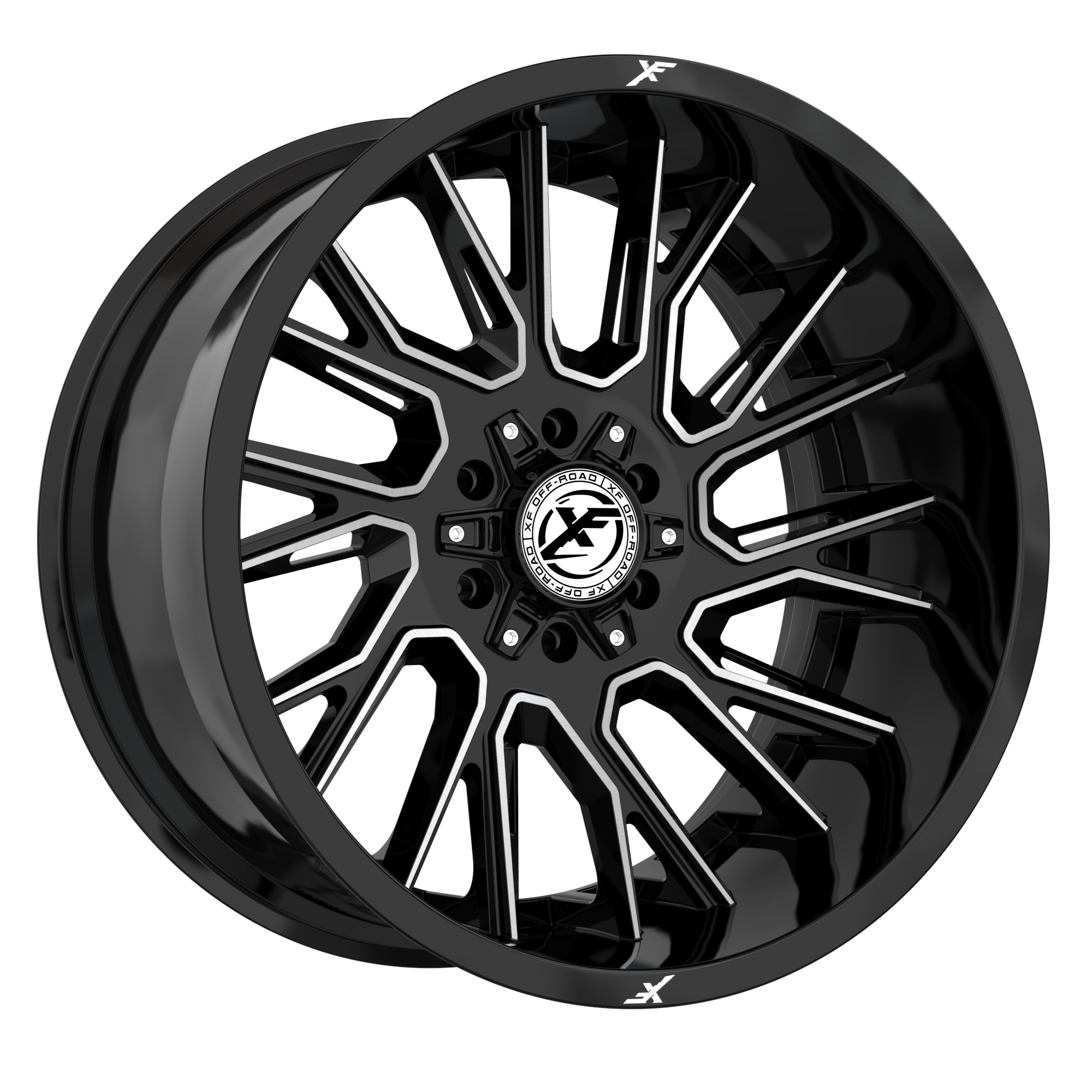 XF OFFROAD XF-230 22.0x10.0 8x165.1/8x170 Gloss Black Machined