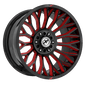 XF OFFROAD XF-237 20x10 6x135/6x139.7 -12 Gloss Black Milled Red