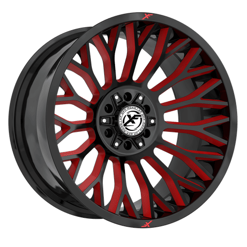 XF OFFROAD XF-237 20.0x10.0 6x135/6x139.7 Gloss Black Milled Red