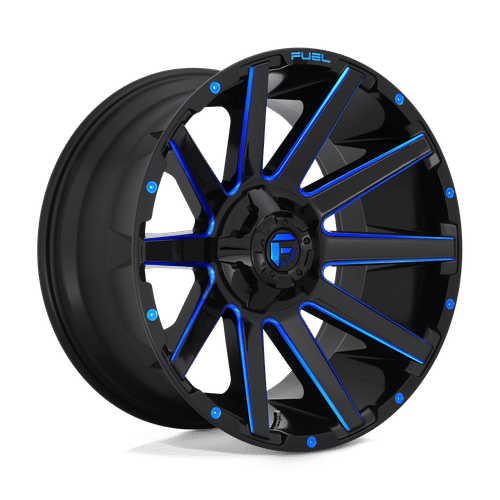 FUEL OFF-ROAD D644 22.0x12.0 6x135/6x139.7 GLOSS BLACK BLUE TINTED CLEAR