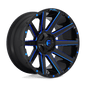 Fuel D644 20x10 8x170 -18 GLOSS BLACK BLUE TINTED CLEAR