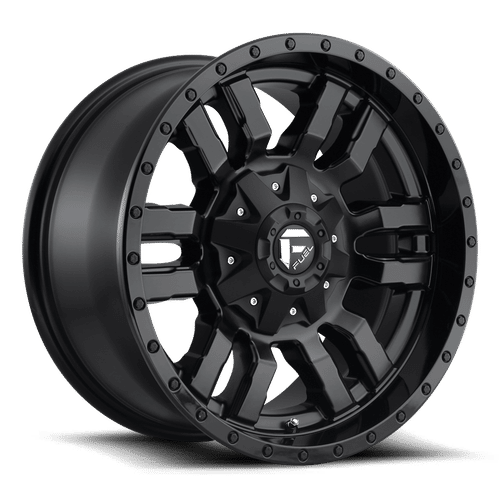 FUEL OFF-ROAD D596 18.0x9.0 5x139.7/5x150 MATTE BLACK GLOSS BLACK LIP