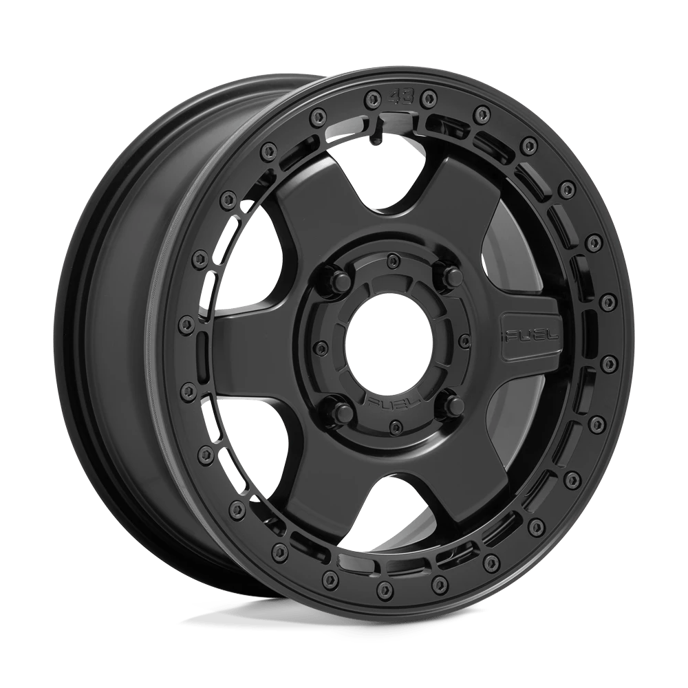 FUEL OFF-ROAD D922 BLOCK BL - OFF ROAD ONLY 15.0x6.0 4x137 MATTE BLACK WITH BLACK RING