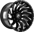 XF OFFROAD XF-224 20.0x9.0 6x135/6x139.7 Gloss Black Milled