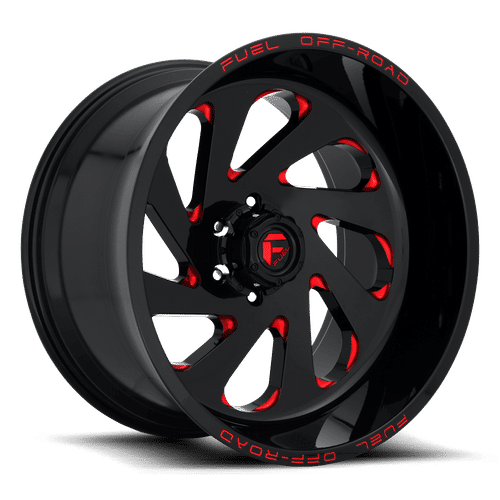 FUEL OFF-ROAD D638 VORTEX 22.0x12.0 6x135 GLOSS BLACK RED TINTED CLEAR
