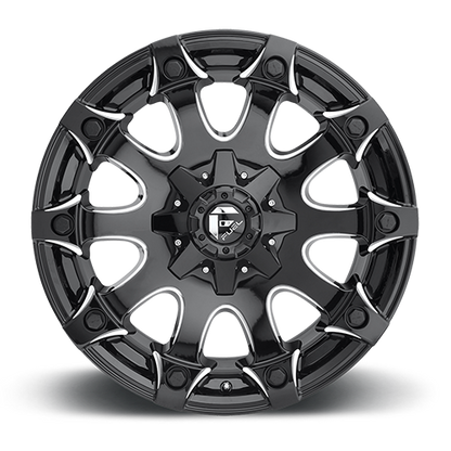 FUEL D578 BATTLE AXE 20x10 5x127/5x114.3 -18 GLOSS BLACK MILLED