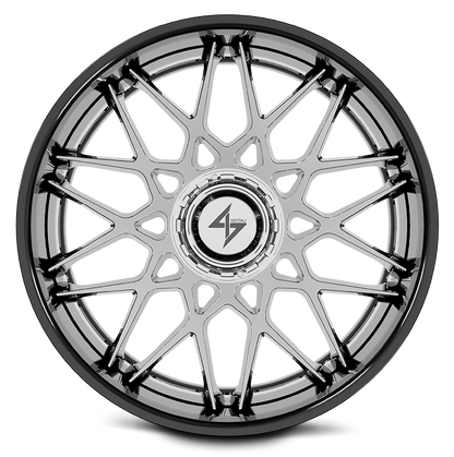 SENTALI BFX BFX5 22x10 8x165.1/8x170 -24 Gloss Black Lip / Chrome Centre