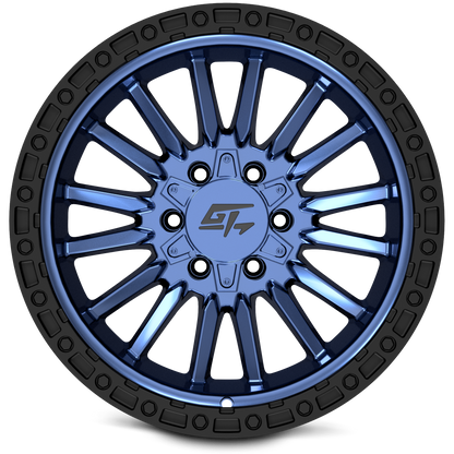 CHAMBER 17x10 8x165.1/8x170 -18 Black Ring / Midnight Blue Centre