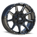 TWISTED OFF-ROAD TW2 22.0x10.0 8x165.1/8x170 Gloss Black Milled