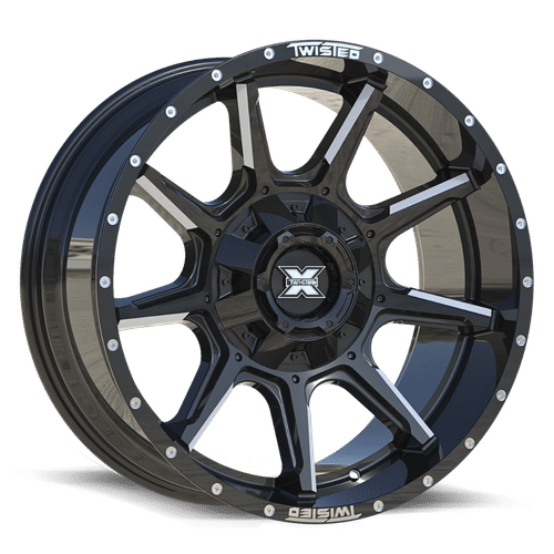 TWISTED OFF-ROAD TW2 20.0x9.0 6x135/6x139.7 Gloss Black Milled