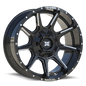 TWISTED OFF-ROAD TW2 22.0x12.0 8x165.1/8x170 Gloss Black Milled