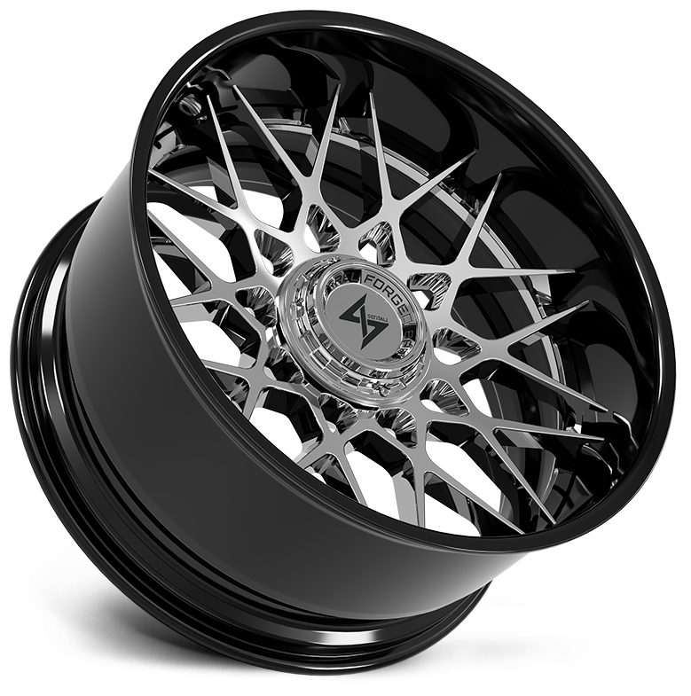 SENTALI BARREL FORGED XTREME BFX5 24.0x14.0 5x127/5x139.7 Gloss Black Lip / Chrome Centre