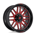 FUEL OFF-ROAD D663 IGNITE 22.0x10.0 8x170 GLOSS BLACK RED TINTED CLEAR