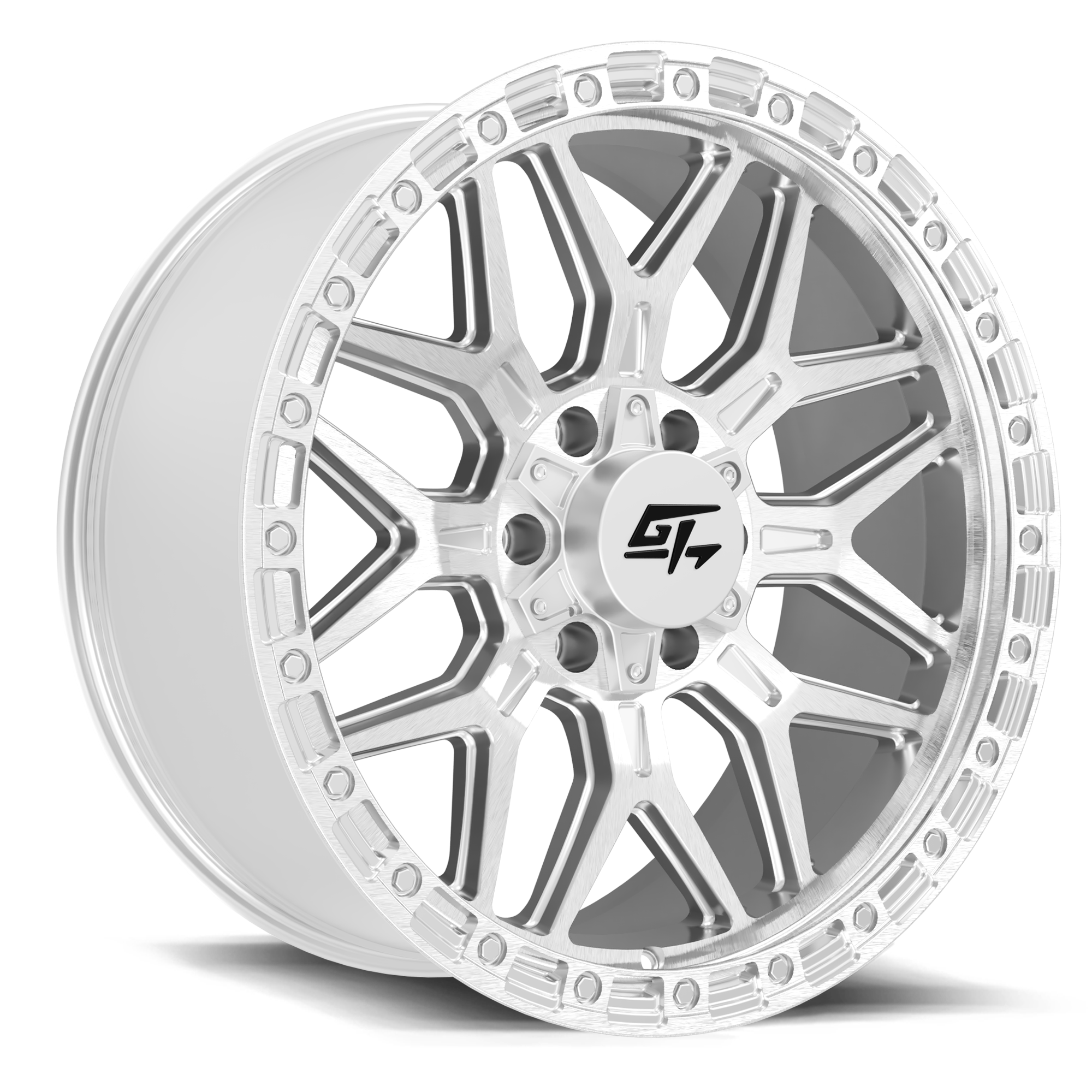 GT OFFROAD REVOLT 20.0x10.0 6x135/6x139.7 Hyper Silver Machined Face