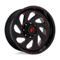 FUEL D638 VORTEX 22x12 5x127 -44 GLOSS BLACK RED TINTED CLEAR