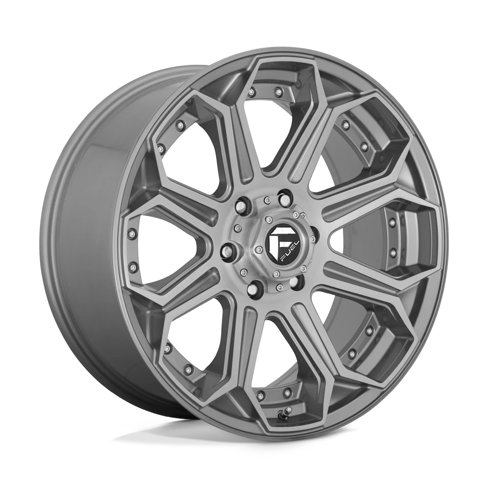 FUEL OFF-ROAD D705 SIEGE 22.0x10.0 6x139.7 BRUSHED GUN METAL TINTED CLEAR
