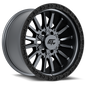 GT OFFROAD CHAMBER 18.0x10.0 6x135/6x139.7 Matte Gunmetal Centre / Black Ring