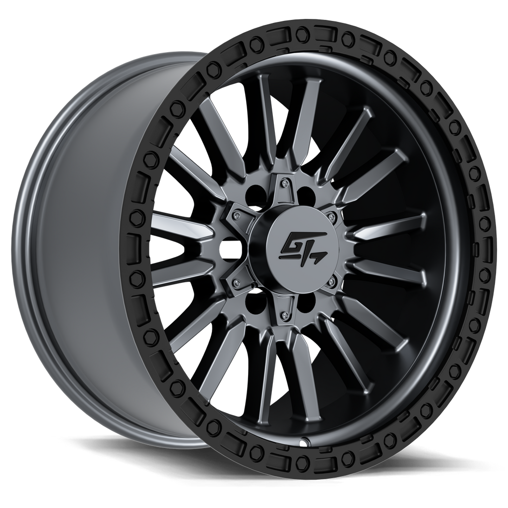 GT OFFROAD CHAMBER 18.0x10.0 6x135/6x139.7 Matte Gunmetal Centre / Black Ring