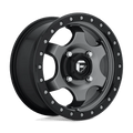 FUEL D640 GATLING 15x7 4x137 55 MATTE GUN METAL BLACK BEAD RING