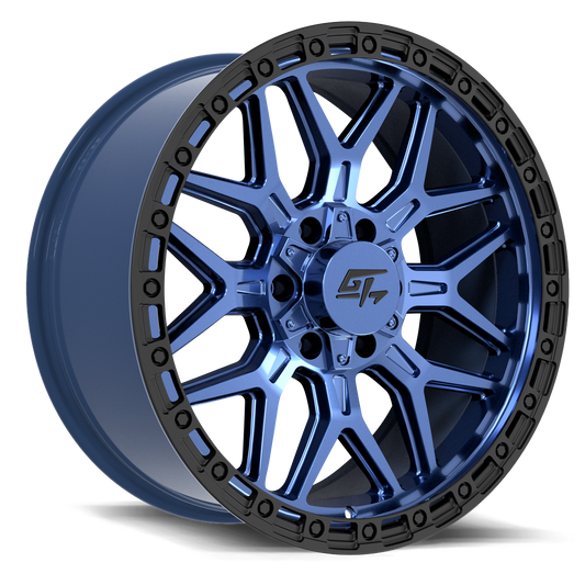 Revolt 17x9 5x127 / 5x139.7 -12 Midnight Blue with Black Ring
