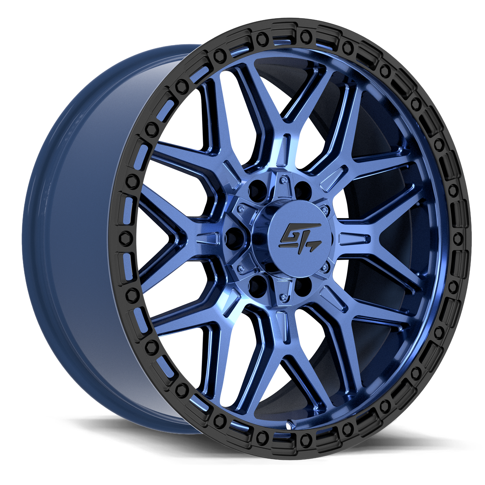 GT OFFROAD REVOLT 17.0x8.5 6x135/6x139.7 Midnight Blue with Black Ring
