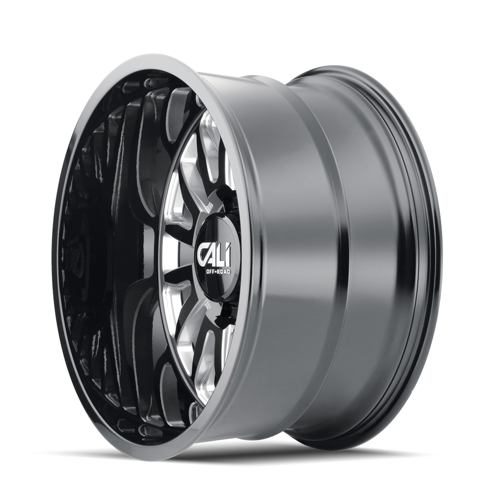 CALI OFF-ROAD SUMMIT 9110 GLOSS BLACK MILLED 20X12 8-165.1 -51MM 125.2MM