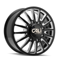 CALI OFF-ROAD SUMMIT DUALLY FRONT 9110 GLOSS BLACK MILLED 20X8.25 8-170 115MM 124.9MM