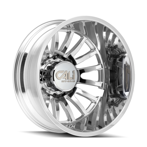 CALI OFF-ROAD SUMMIT DUALLY FRONT 9110 POLISHED 20X8.25 8-210 115MM 154.2MM