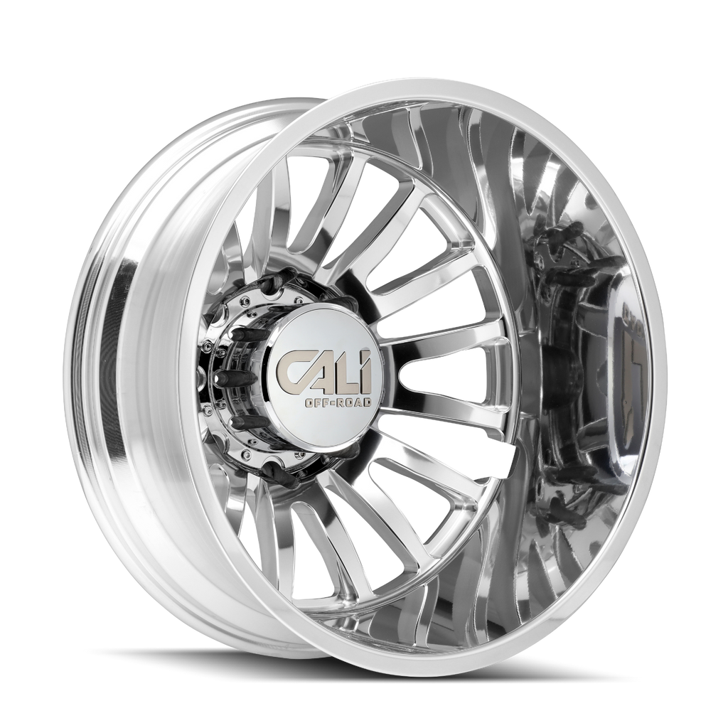 CALI OFF-ROAD SUMMIT DUALLY FRONT 9110 POLISHED 20X8.25 8-200 115MM 142MM