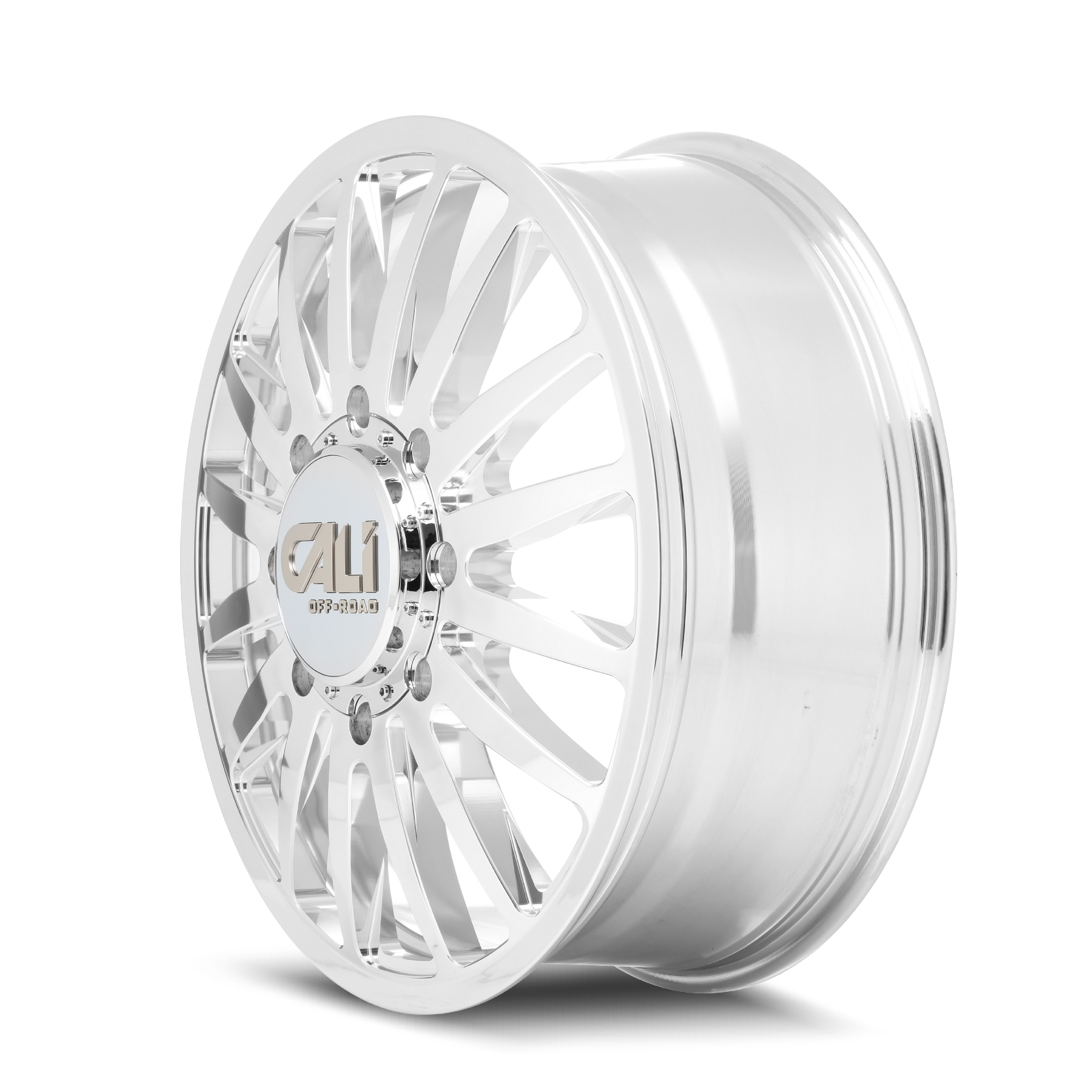 CALI OFF-ROAD SUMMIT DUALLY FRONT 9110 POLISHED 22X8.25 8-165.1 115MM 121.3MM