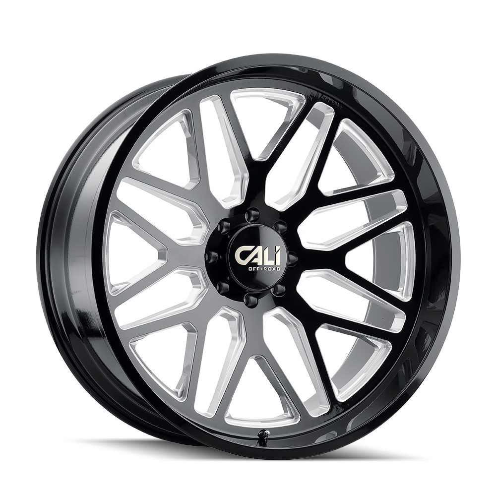 CALI OFF-ROAD INVADER 9115 GLOSS BLACK MILLED 24X14 6-135 -76MM 87.1MM