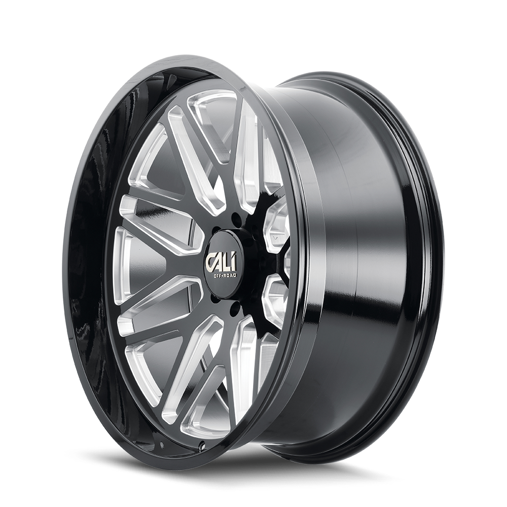 CALI OFF-ROAD INVADER 9115 GLOSS BLACK MILLED 24X14 6-135 -76MM 87.1MM