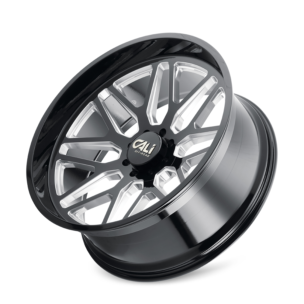 CALI OFF-ROAD INVADER 9115 GLOSS BLACK MILLED 24X14 6-135 -76MM 87.1MM