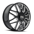 CALI OFF-ROAD-OFFROAD INVADER DUALLY 9115D GLOSS BLACK MILLED 22X8.25 8-210 -232MM 154.2MM