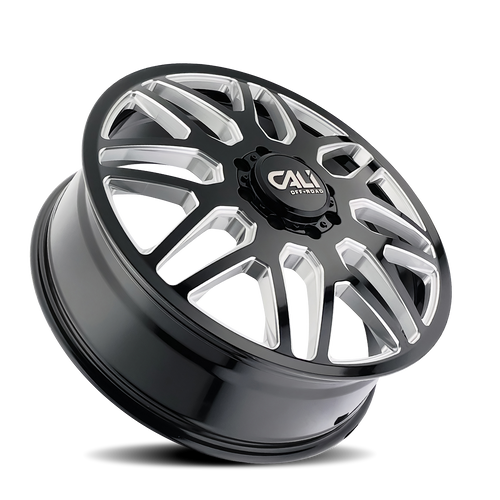 CALI OFF-ROAD-OFFROAD INVADER DUALLY 9115D GLOSS BLACK MILLED 22X8.25 8-165.1 -192MM 121.3MM