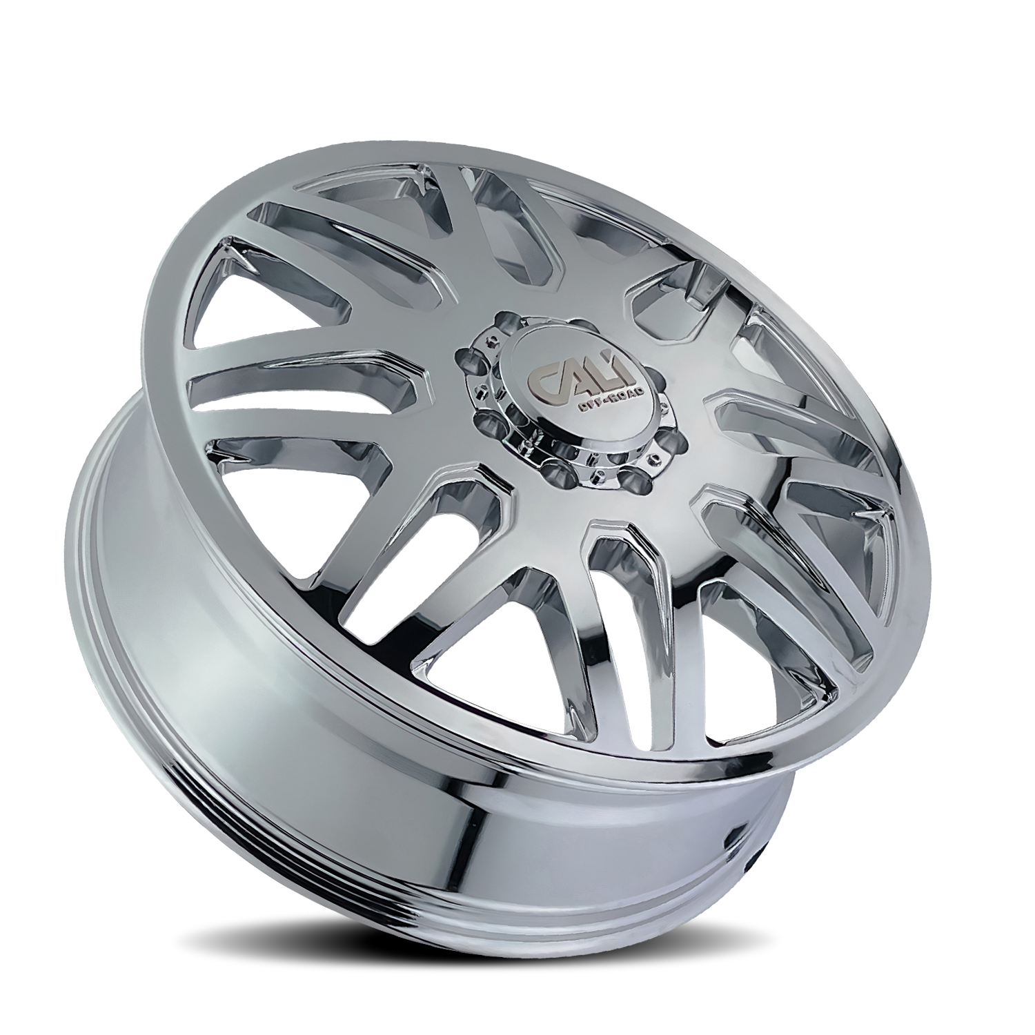 CALI OFF-ROAD-OFFROAD INVADER DUALLY 9115D CHROME 24X8.25 8-165.1 -232MM 121.3MM