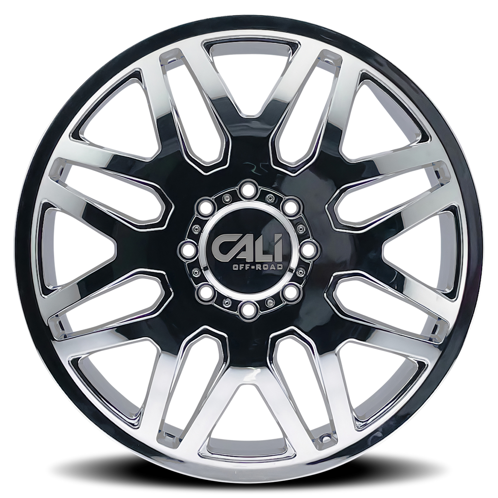 CALI OFF-ROAD-OFFROAD INVADER DUALLY 9115D CHROME 24X8.25 8-165.1 -232MM 121.3MM