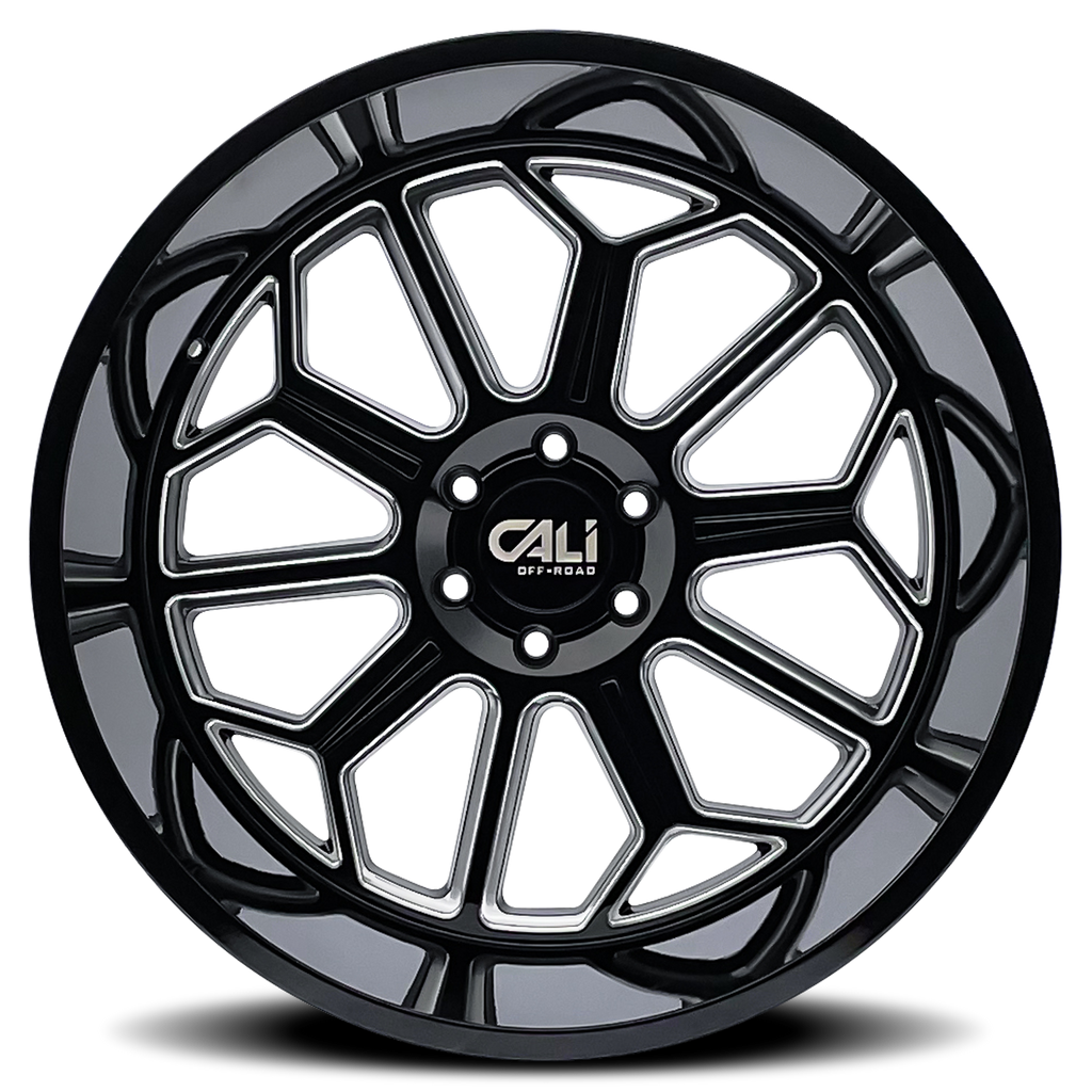 CALI OFF-ROAD AUBURN 9117 GLOSS BLACK MILLED 20X10 6-139.7 -25MM 106MM