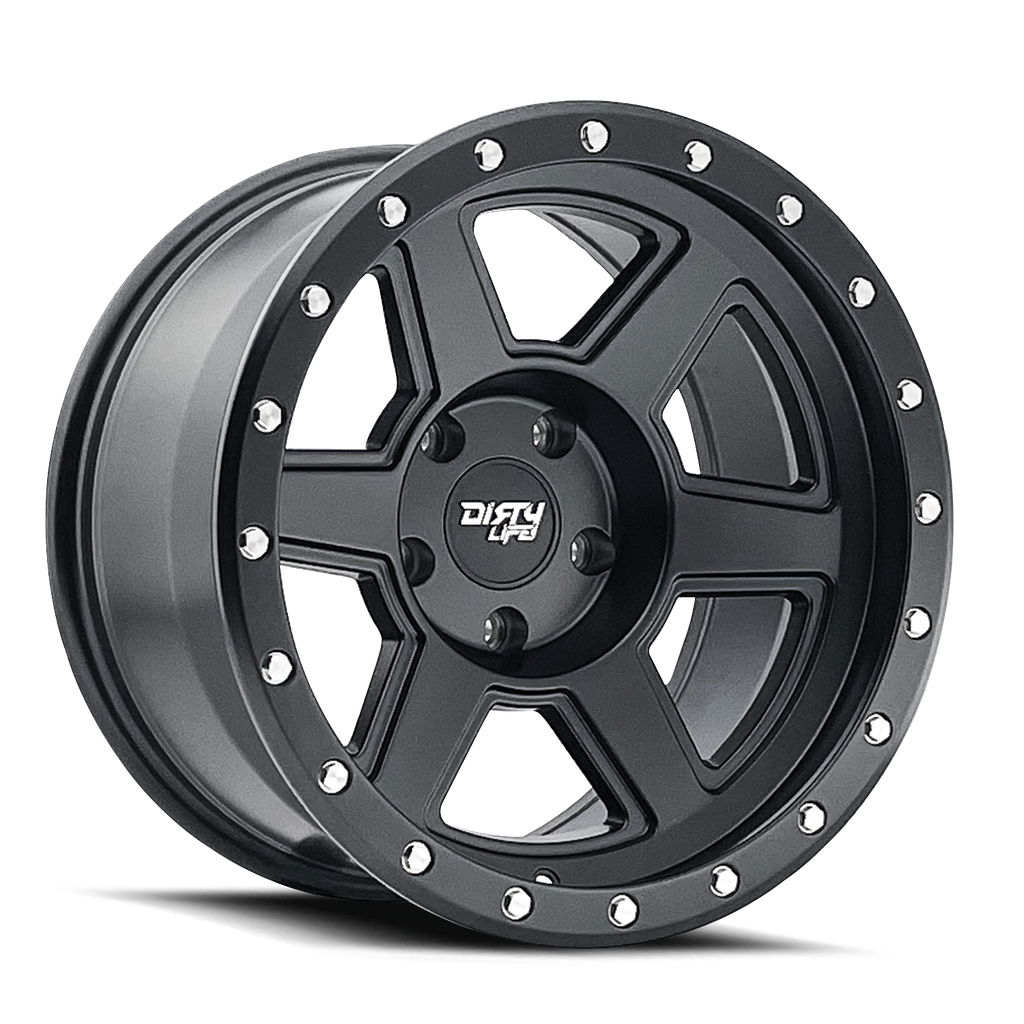DIRTY LIFE COMPOUND 9315 MATTE BLACK 20X9 6-135 -12MM 87.1MM