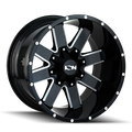 ION 141 GLOSS BLACK MILLED 20X9 5-127/5-139.7 0MM 87MM