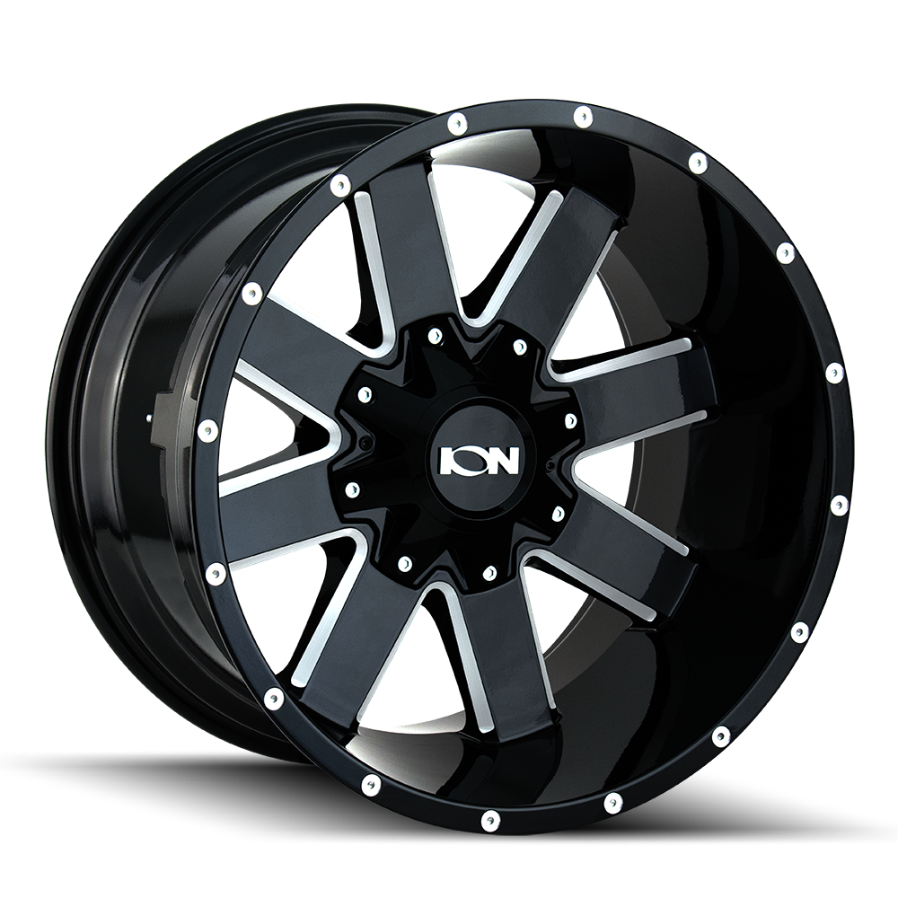 ION 141 GLOSS BLACK MILLED 20X10 6-135/6-139.7 -19MM 106MM