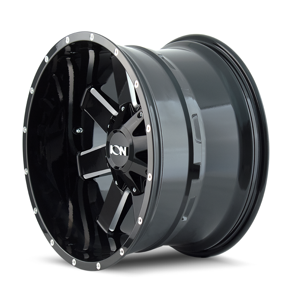 ION 141 GLOSS BLACK MILLED 17X9 6-135/6-139.7 18MM 106MM