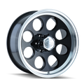ION 171 GLOSS BLACK MACHINED 17X9 8-165.1 0MM 130.8MM